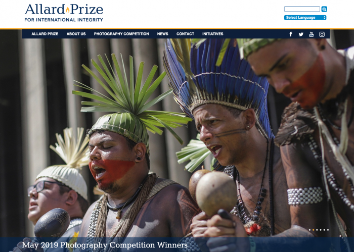 Top 10 Nonprofit Websites Built with Drupal: The Allard Prize for International Integrity