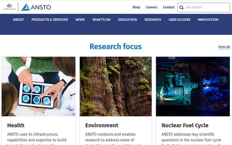 Top 10 Drupal Websites in Australia- Australian Nuclear Science and Technology Organisation