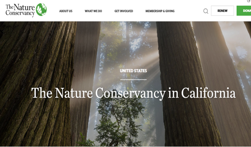 10 Most Popular Websites Built on Drupal in North America- Nature Conservancy California