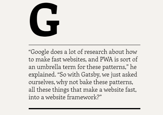 When to Use GatsbyJS: Progressive Web Apps