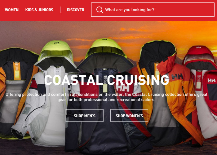 10 Most Popular Online Stores Running on Magento: Helly Hansen