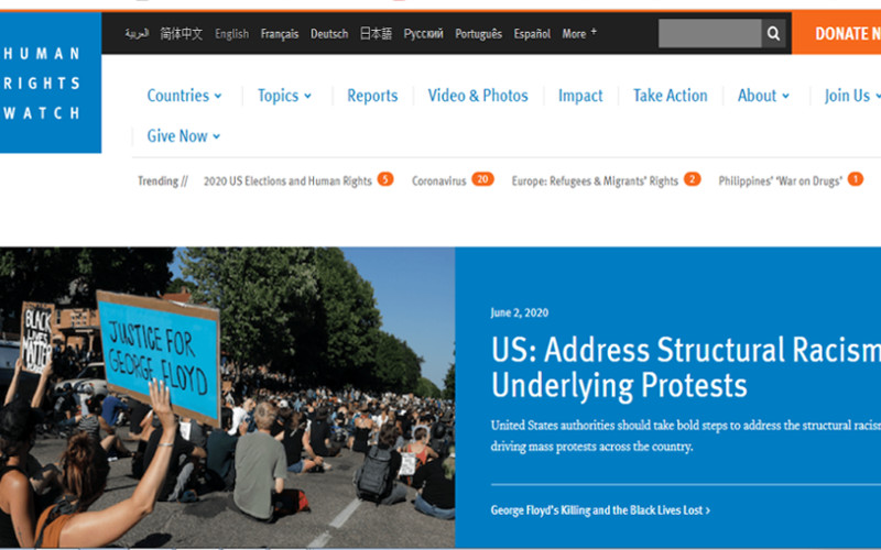 Top 10 Nonprofit Websites Built with Drupal: Human Rights Watch