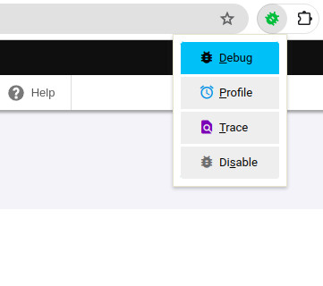 Image 19: Screenshot of the debug extension being enabled in Chrome