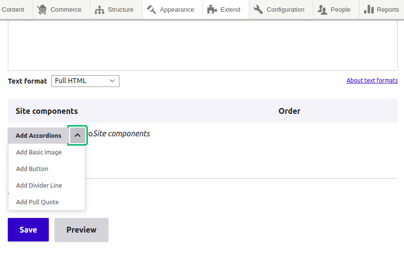 Image 11: Screenshot of the node edit form and the paragraphs field