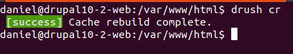 Image 10:  Clear Drupal cache with drush.