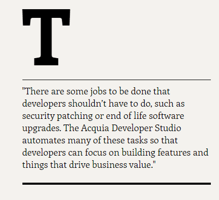 Acquia Developer Studio: automating mundane, repetitive tasks