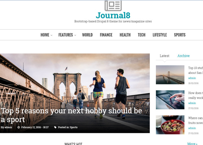 Drupal 8 Boostrap Themes: JOURNAL 8