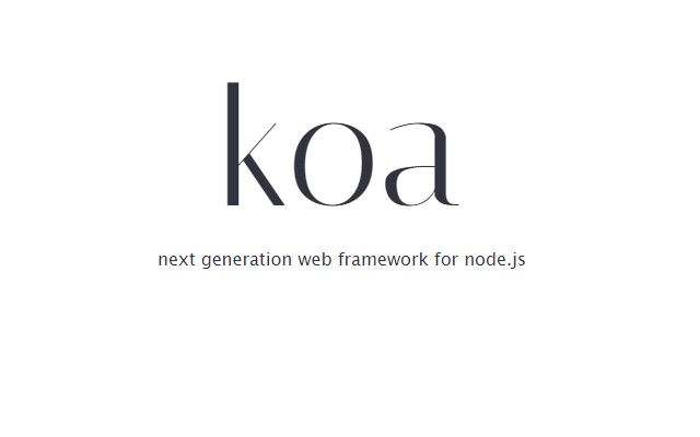 The 5 Best Node.js Frameworks in 2019: Koa.js
