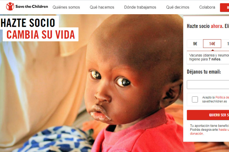 Top 10 Nonprofit Websites Built with Drupal: Save the Children Spain