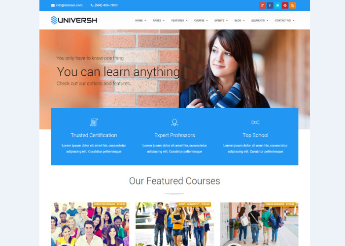 Drupal 8 Bootstrap Themes: UNIVERSH