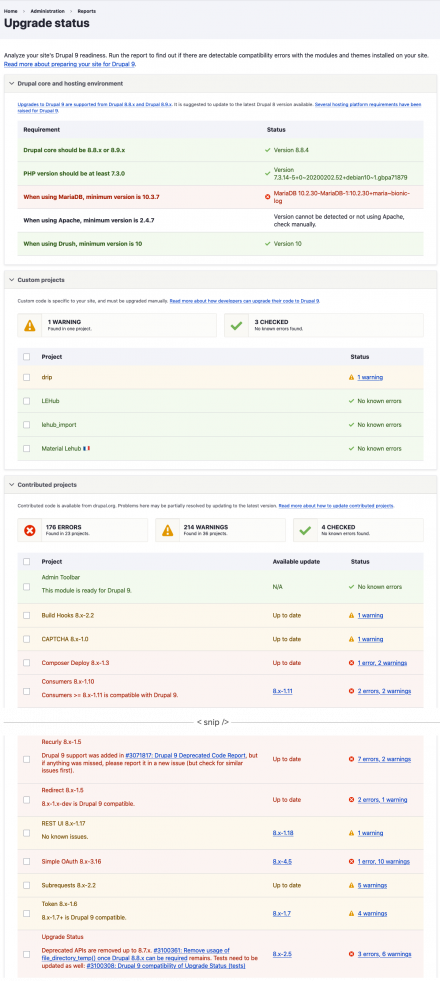 Drupal 9 Modules Readiness: Using the Upgrade Status Module