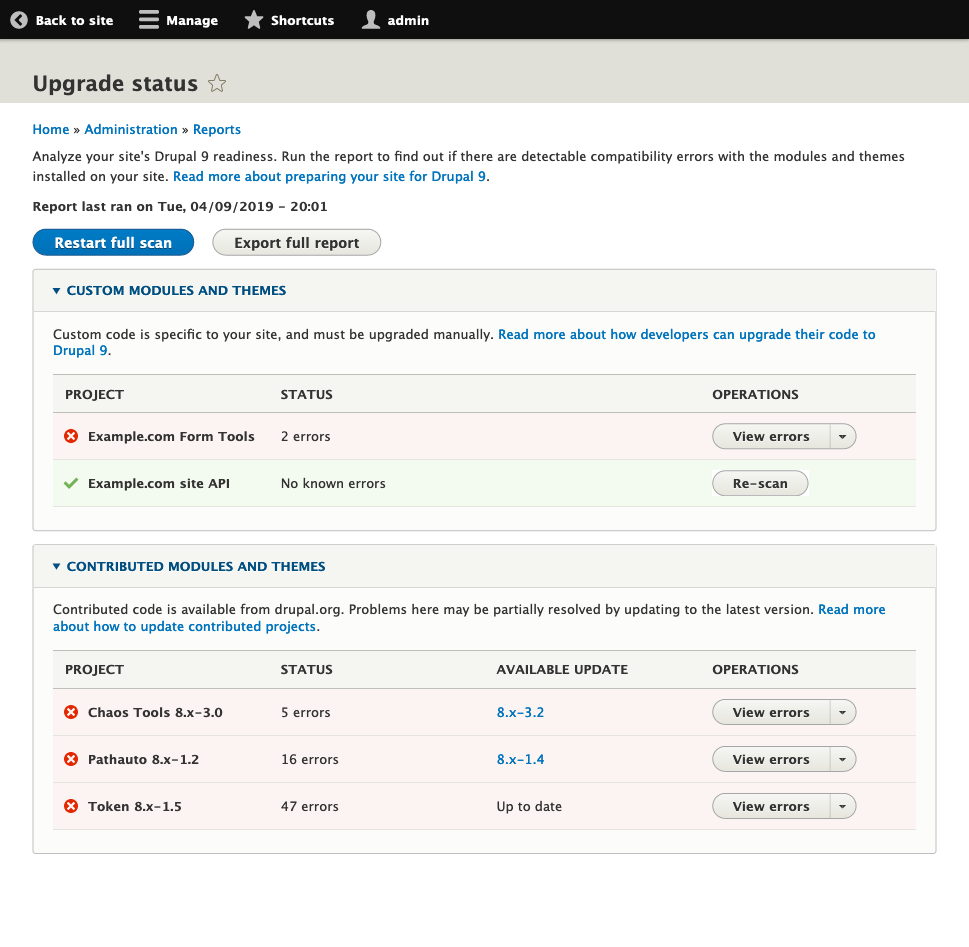 How to Prepare for Drupal 9: The Upgrade Status Module