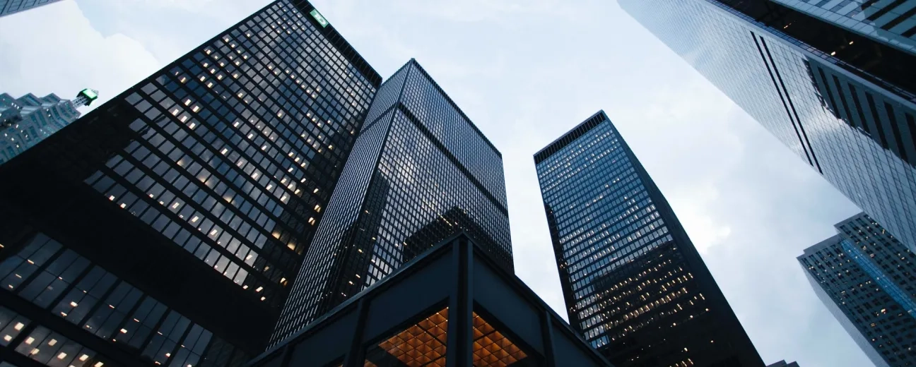 tall building made of glass