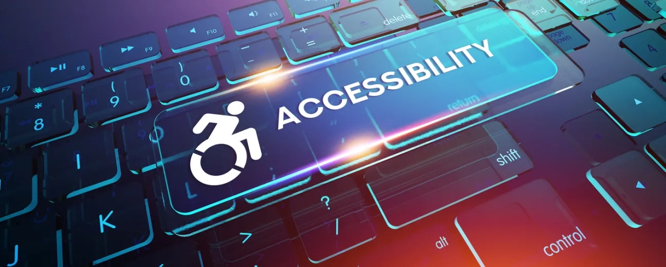 accessibility text on a keyboard