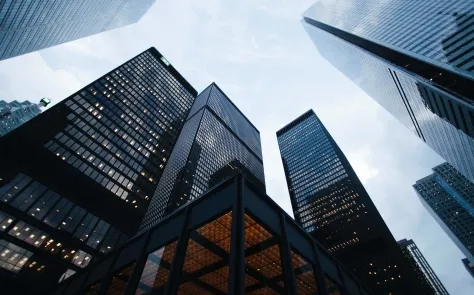 tall building made of glass
