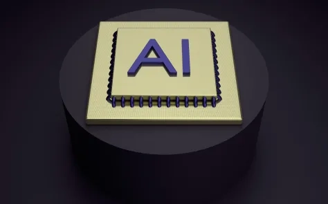 AI text on spiral notebook