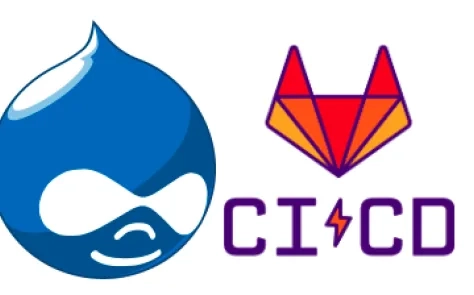 Drupal Icon next to the Gitlab CI/CD Icon