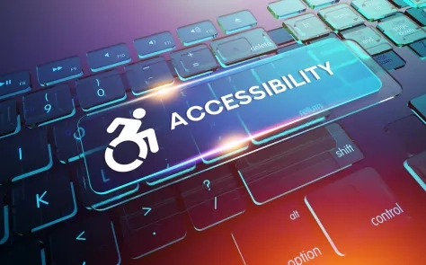accessibility text on a keyboard
