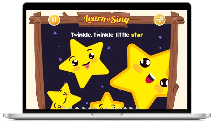 Karaoke game for toddlers