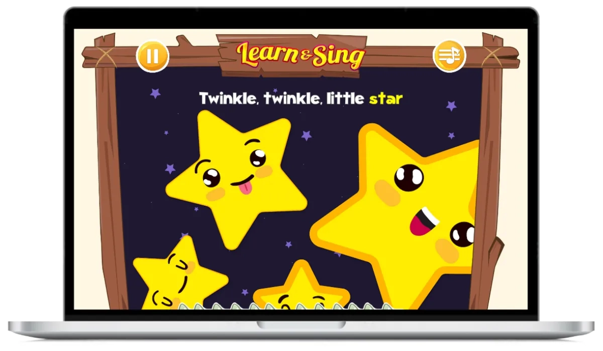 Karaoke game for toddlers