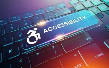 accessibility text on a keyboard