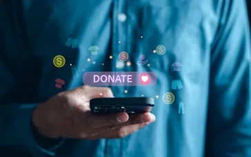 online donation on mobile phone