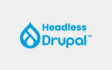 the Drupal droplet icon in blue alongside the text "Headless Drupal